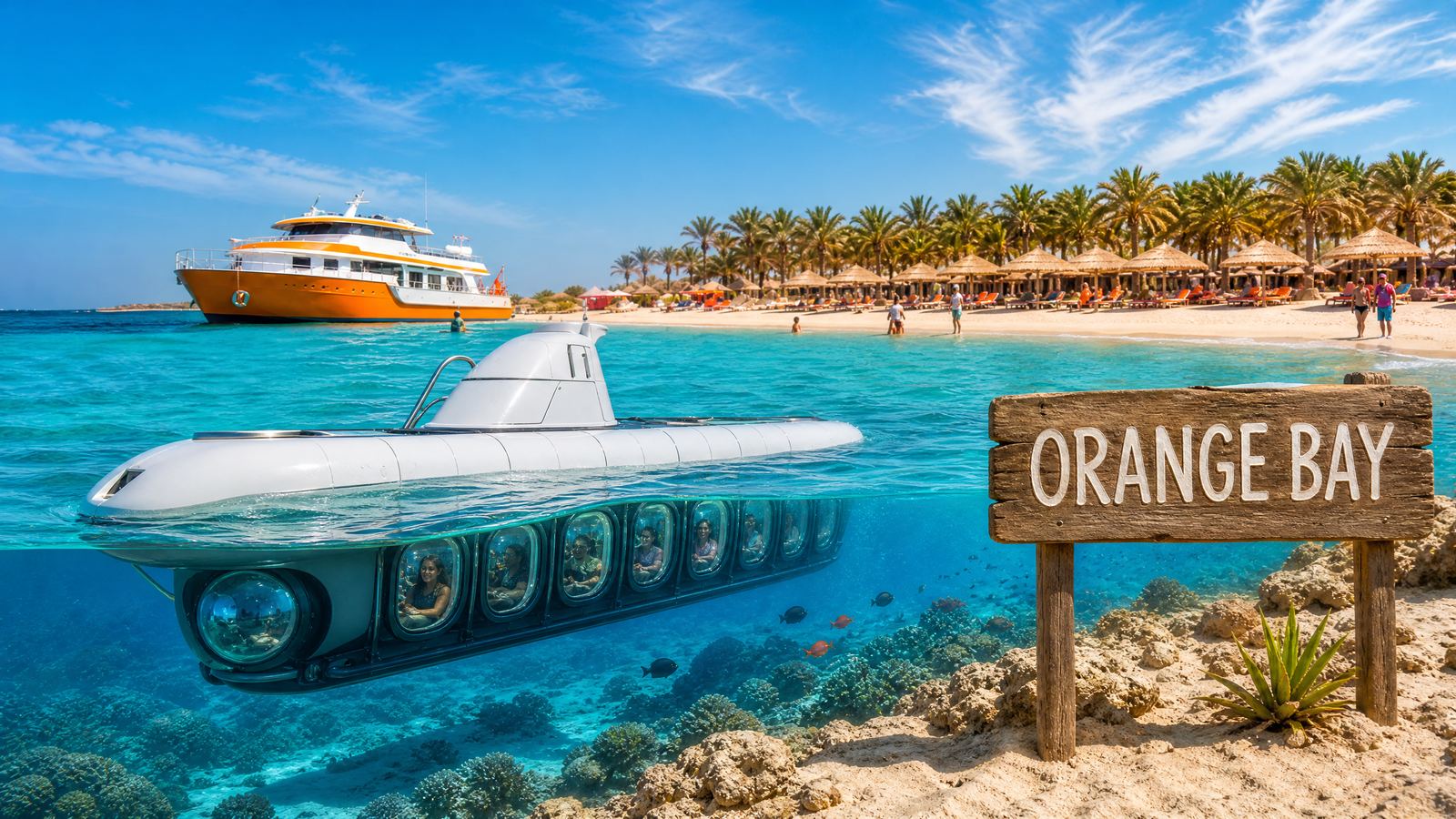 Orange Bay Plus – Insel-, Schnorchel- & U-Boot-Erlebnis
